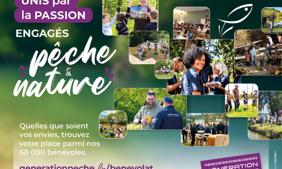 Rejoignez les 68 000 bénévoles engagés en faveur du loisir pêche et des milieux aquatiques !